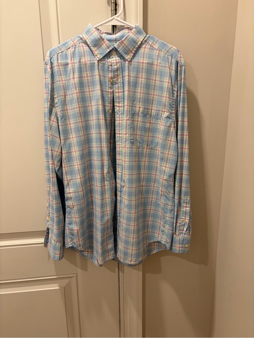 Vineyard Vines Pastel Plaid Button-Down Shirt in Light Blue